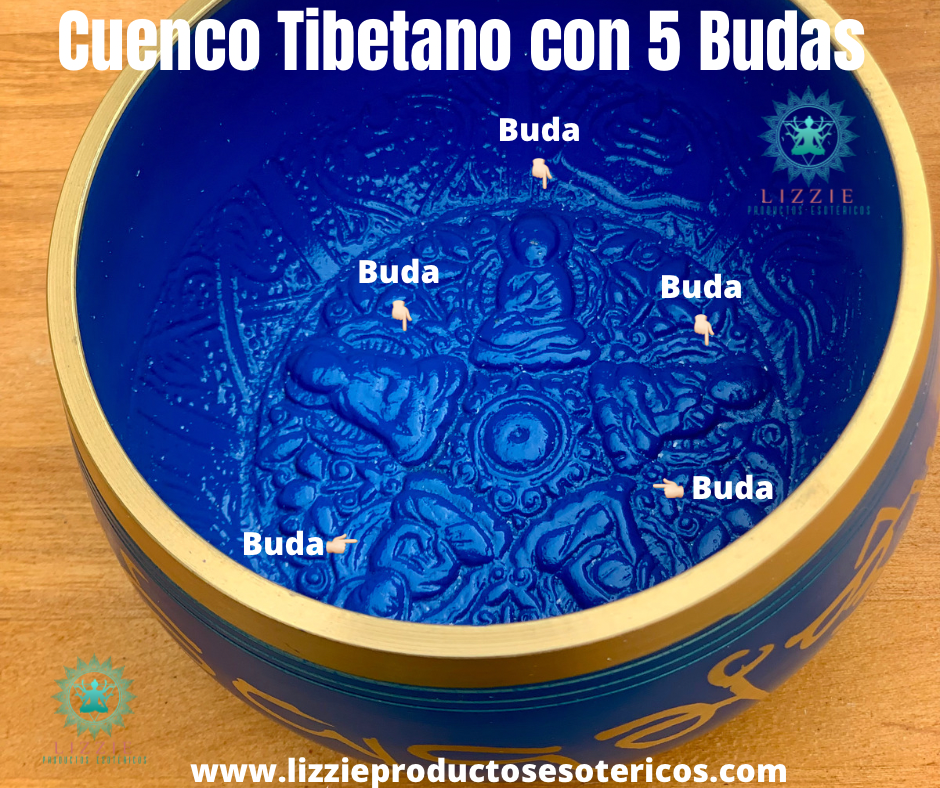 Cuenco Tibetano con 5 Budas