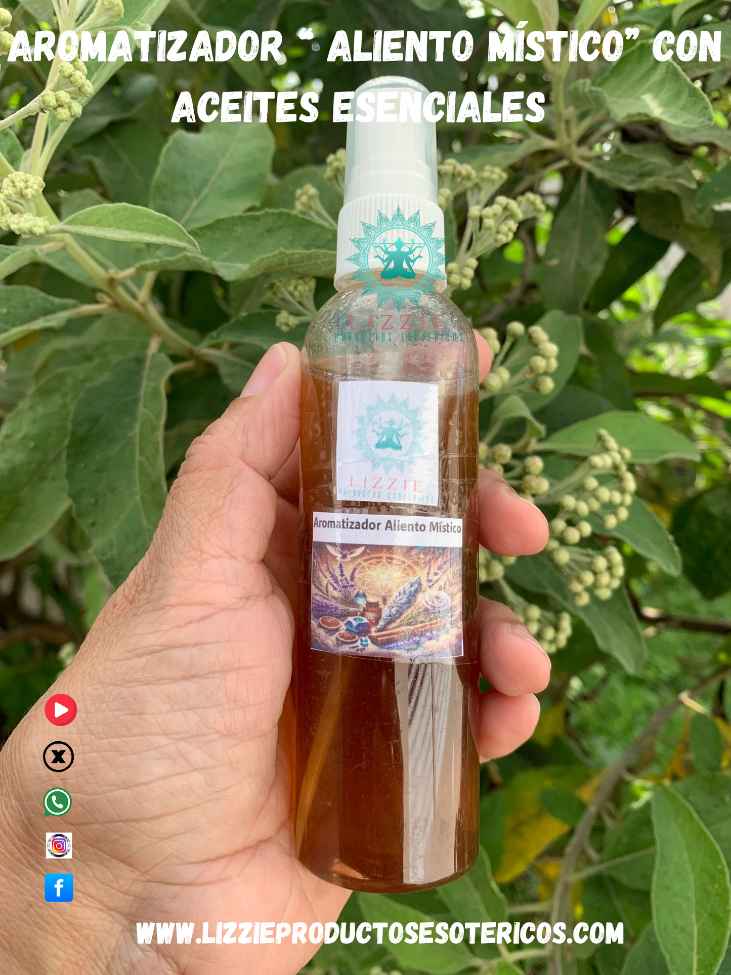 Aromatizador " Aliento Místico " con aceites esenciales