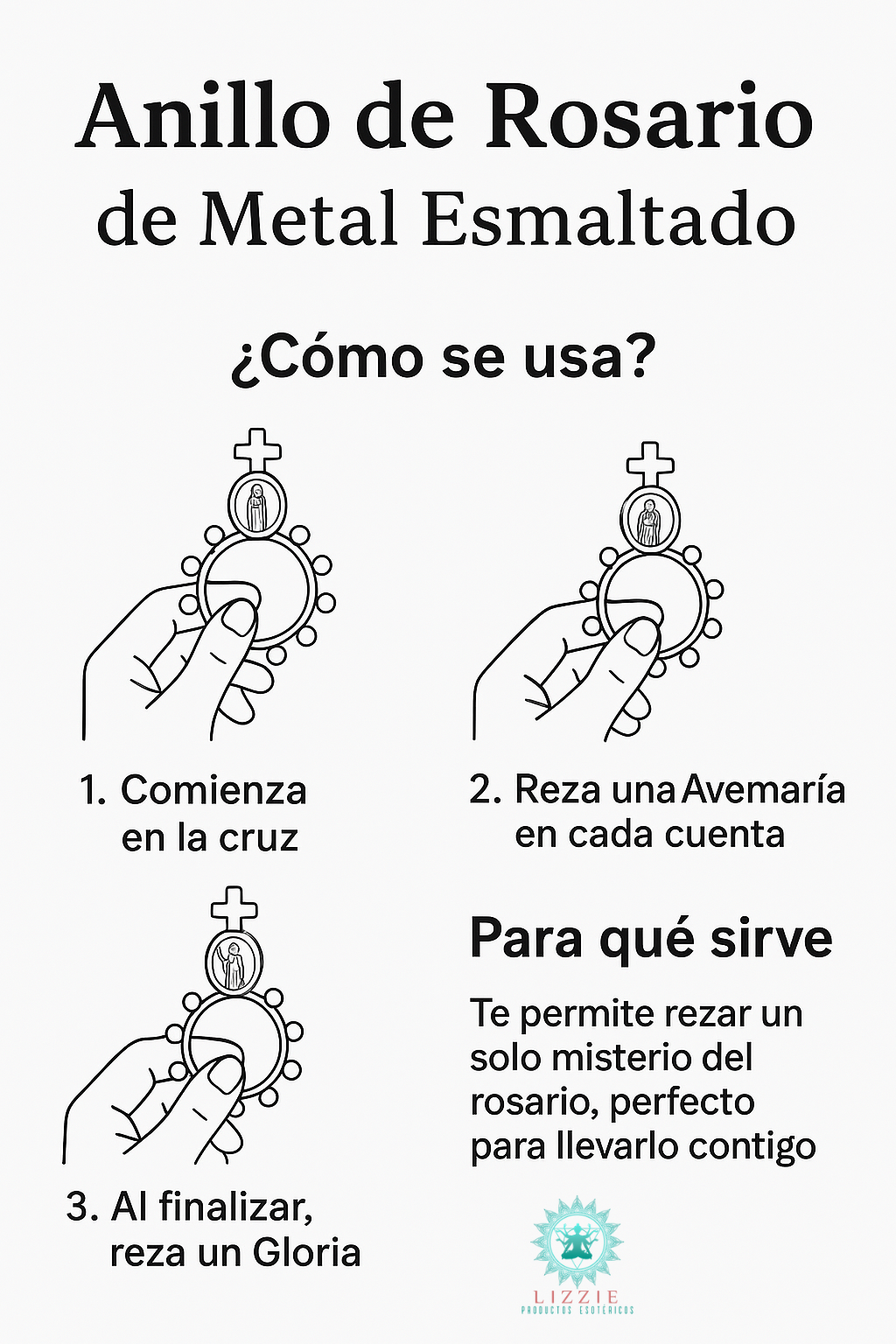 Anillos de Rosario de Metal Esmaltado