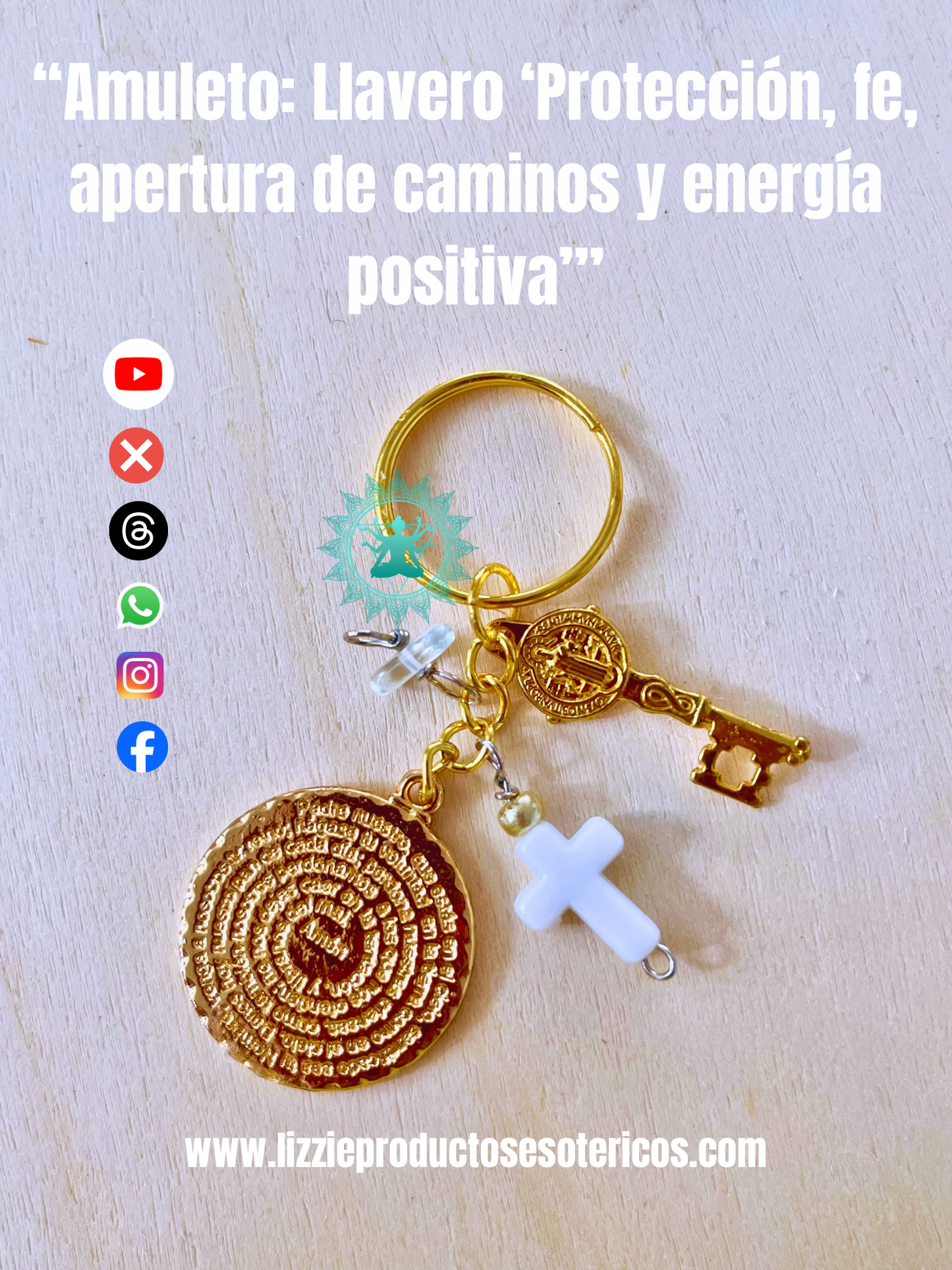 Amuleto: Llavero de Protección, Fe y Abre Caminos