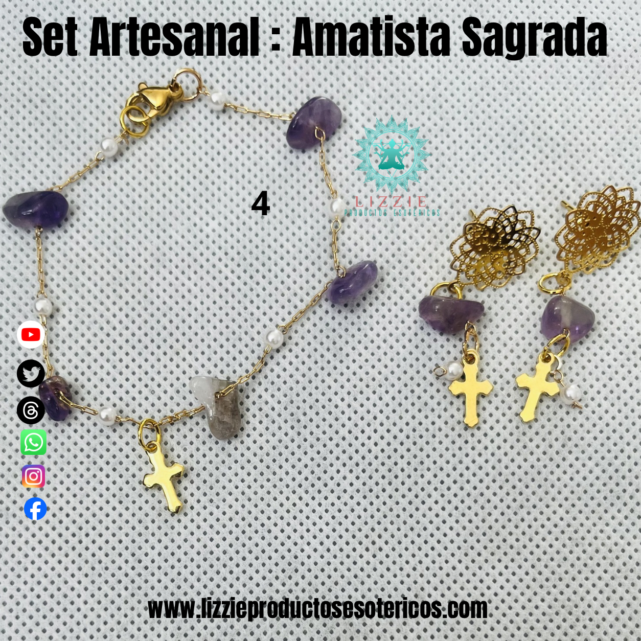 Set Artesanal: Amatista Sagrada