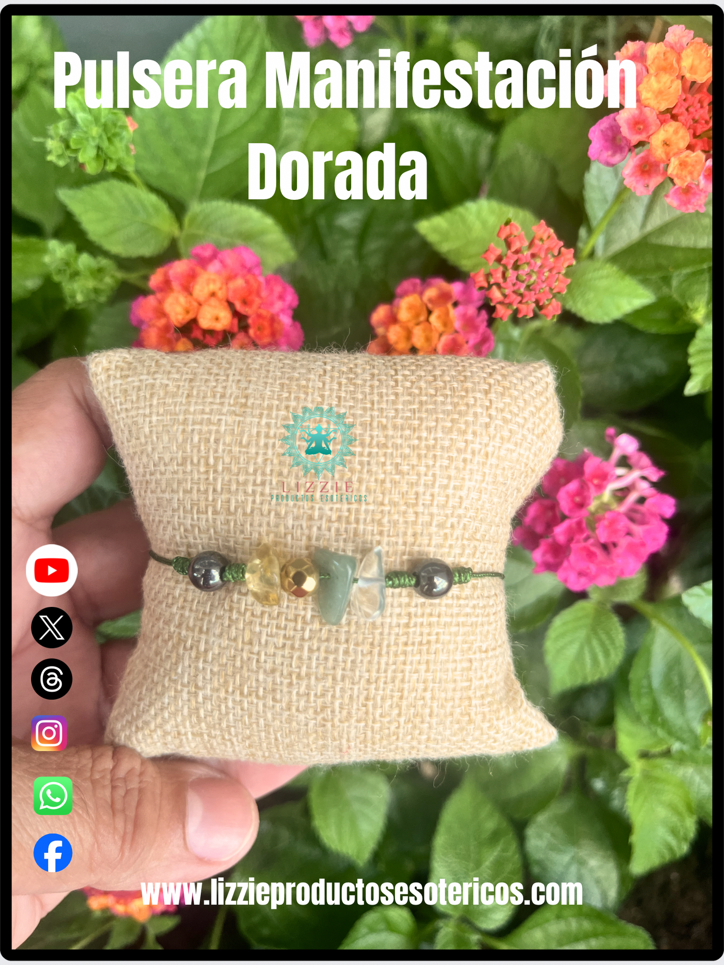 Pulsera Manifestación Dorada ( Amuleto simbólico de abundancia, equilibrio, protección y manifestación)