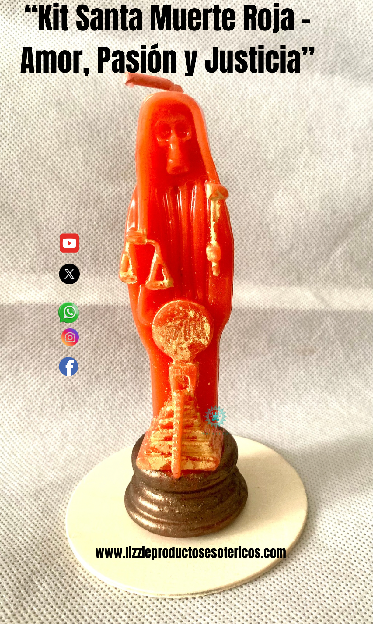 “Kit Santa Muerte Roja – Amor, Pasión y Justicia”