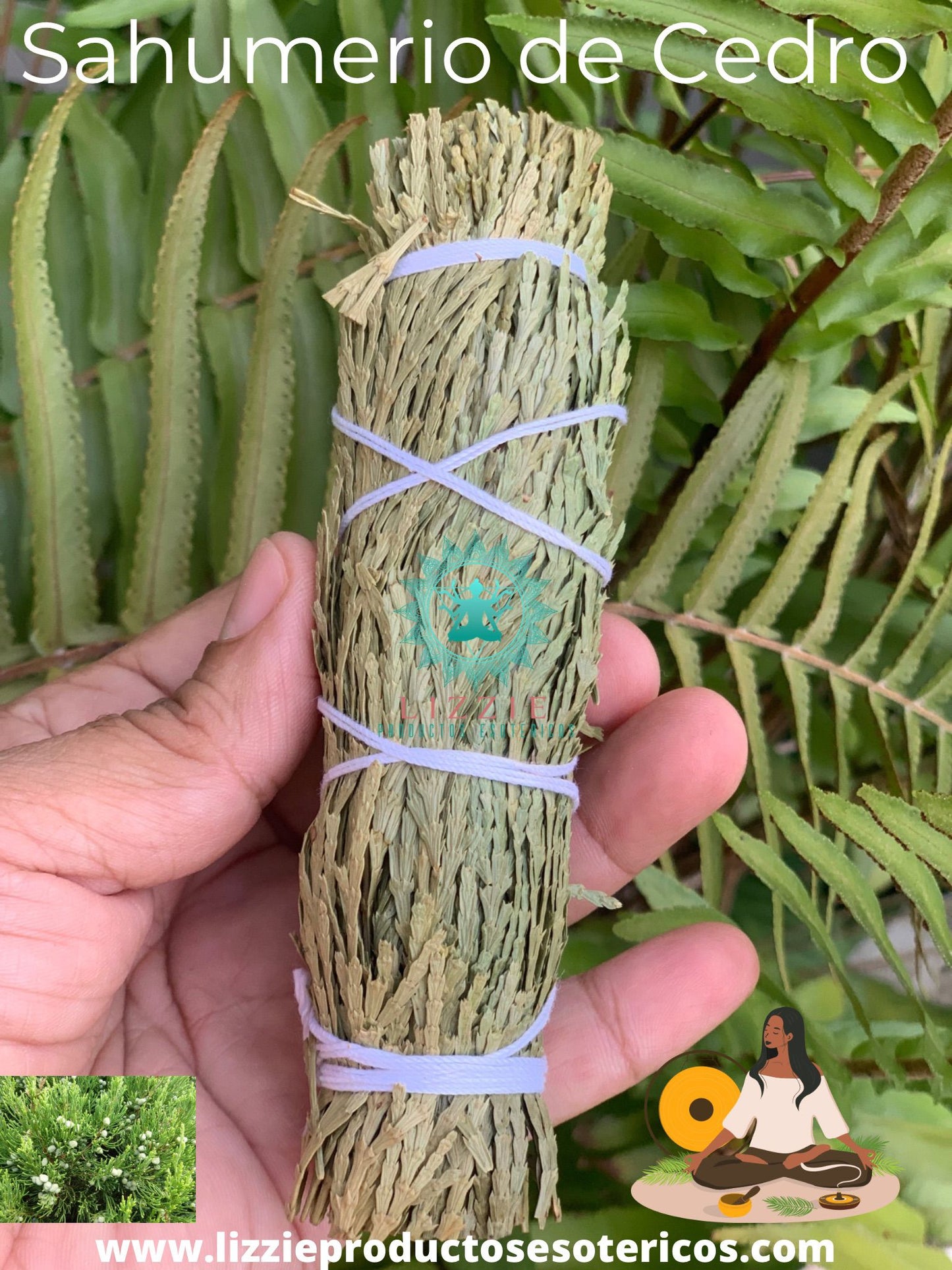 White or Natural Cedar Sahumerio