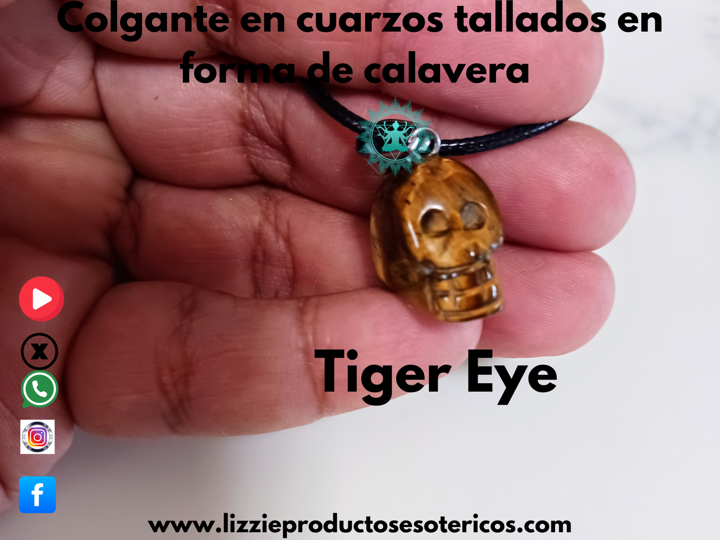 Colgante Cuarzo tallados en forma de Calavera