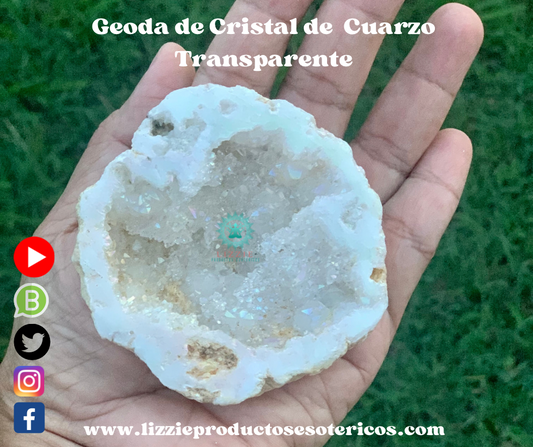 Geoda de Cristal de Cuarzo Transparente