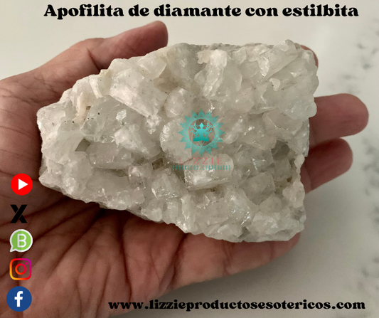 Apofilita de diamante con estilbita