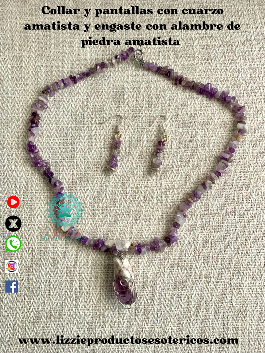 Amethyst (necklace and lampshades)