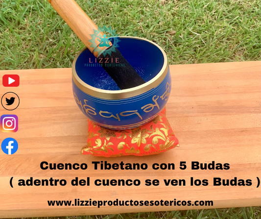 Cuenco Tibetano con 5 Budas