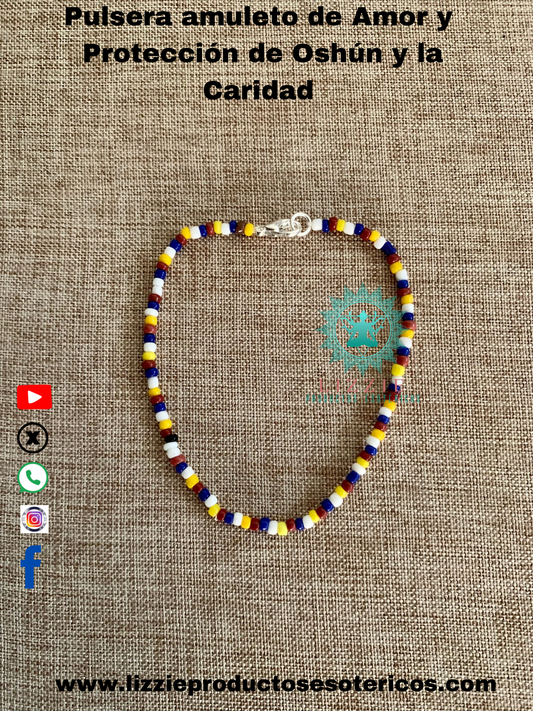 Pulsera amuleto de Amor y Protección de Oshún y la Caridad