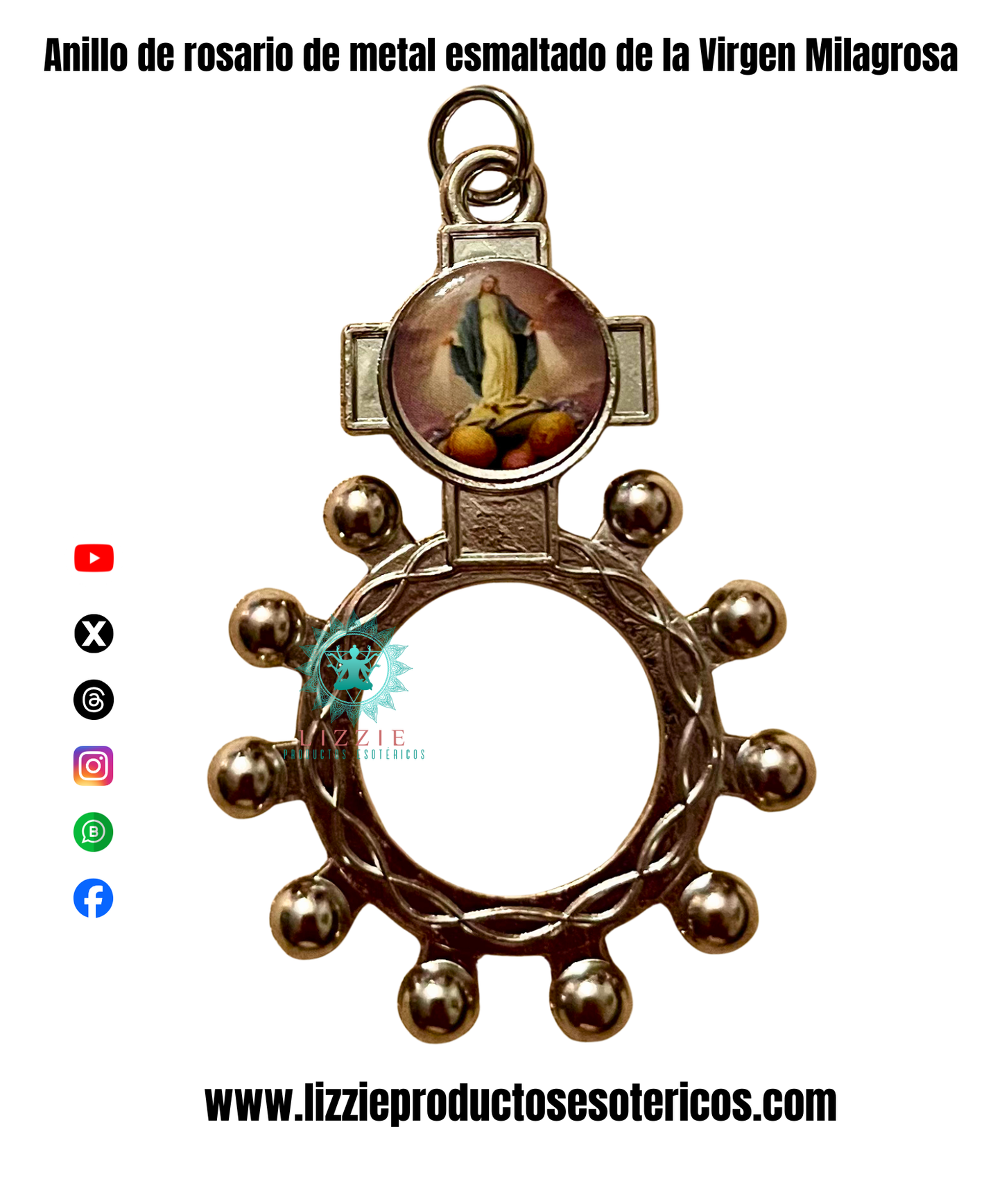 Anillos de Rosario de Metal Esmaltado