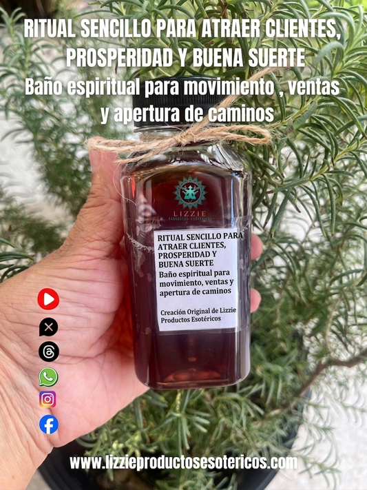 RITUAL SENCILLO PARA ATRAER CLIENTES, PROSPERIDAD Y BUENA SUERTE
( Baño espiritual para movimiento, ventas y apertura de caminos)