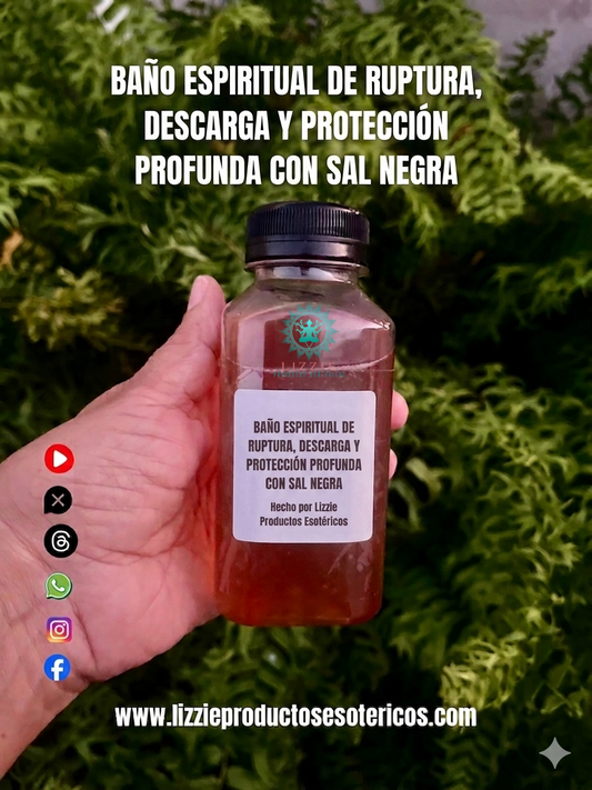 BAÑO ESPIRITUAL DE RUPTURA, DESCARGA Y PROTECCIÓN PROFUNDA CON SAL NEGRA