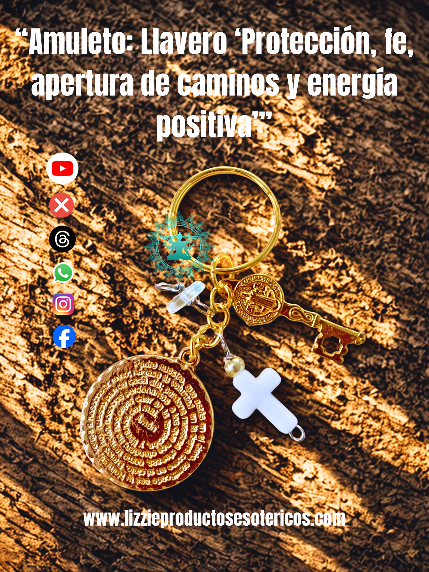 Amuleto: Llavero de Protección, Fe y Abre Caminos