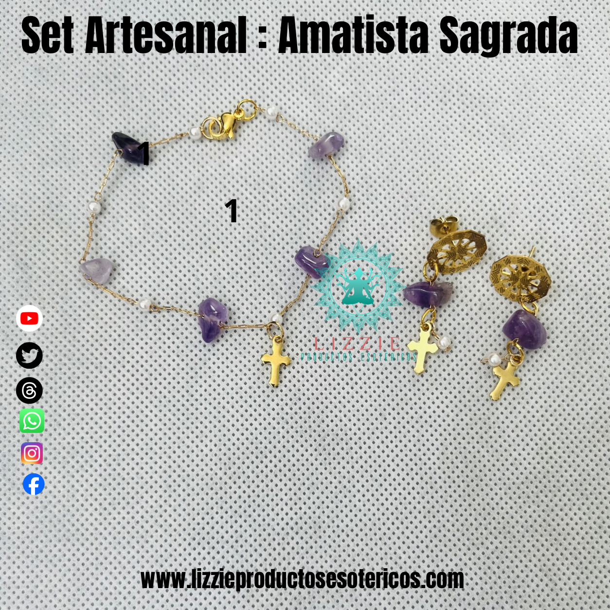 Set Artesanal: Amatista Sagrada