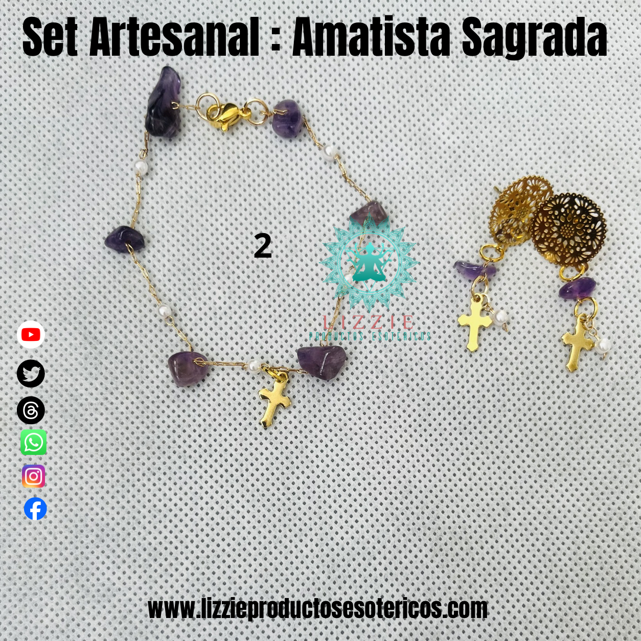 Set Artesanal: Amatista Sagrada