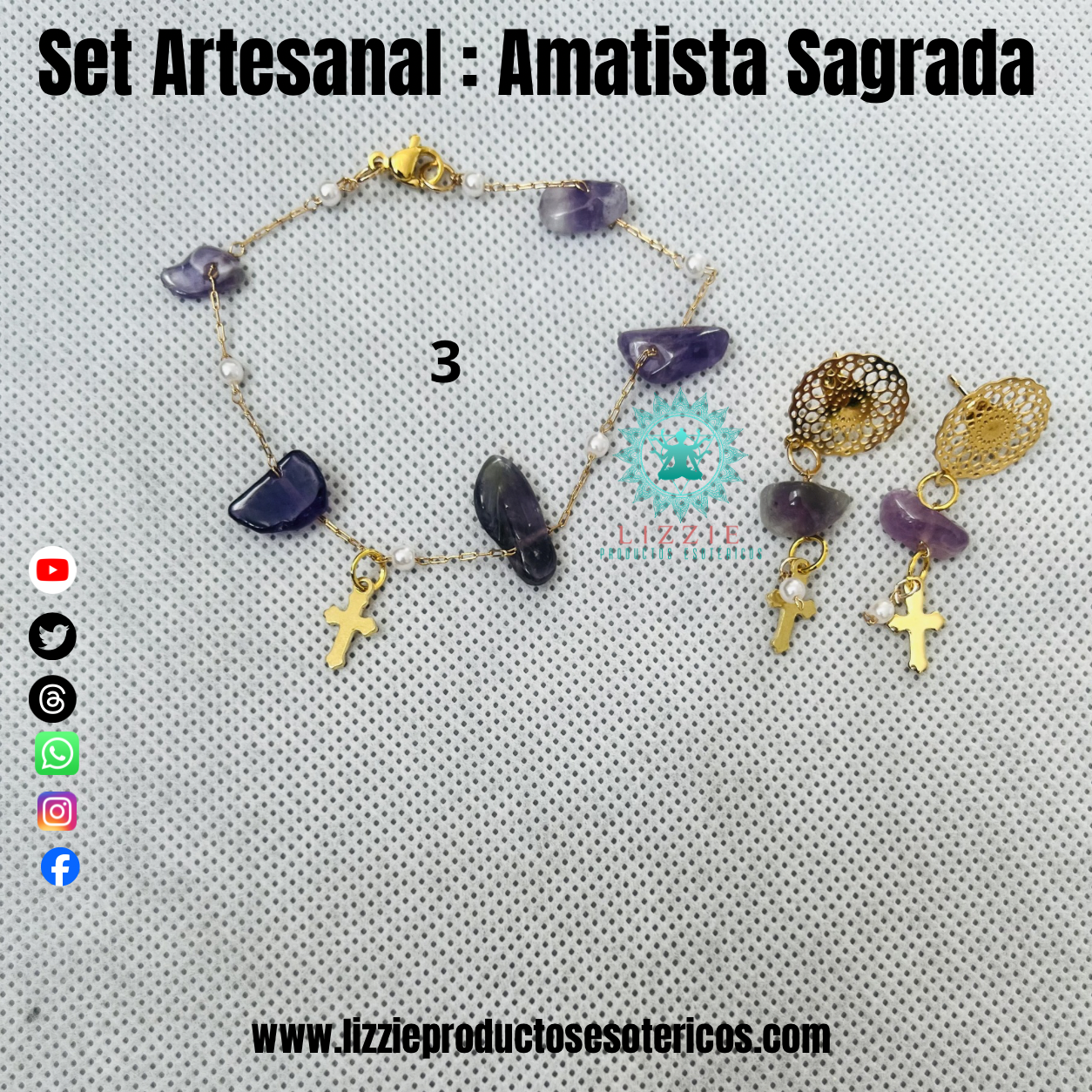 Set Artesanal: Amatista Sagrada