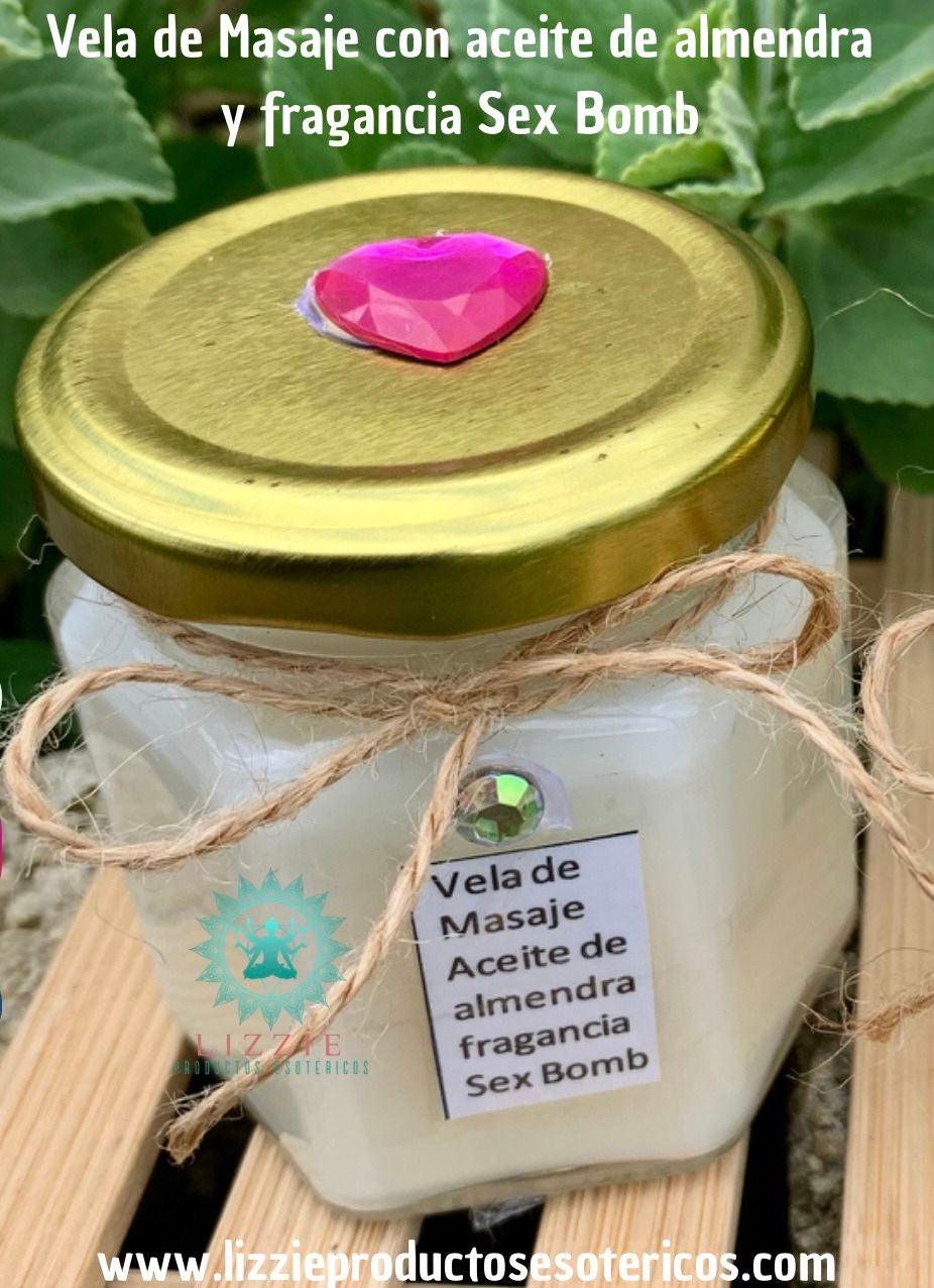 Velas de Masaje con aceite de almendra y dos tipos de fragancia ( Sex Bomb ) y ( Endless in Love)