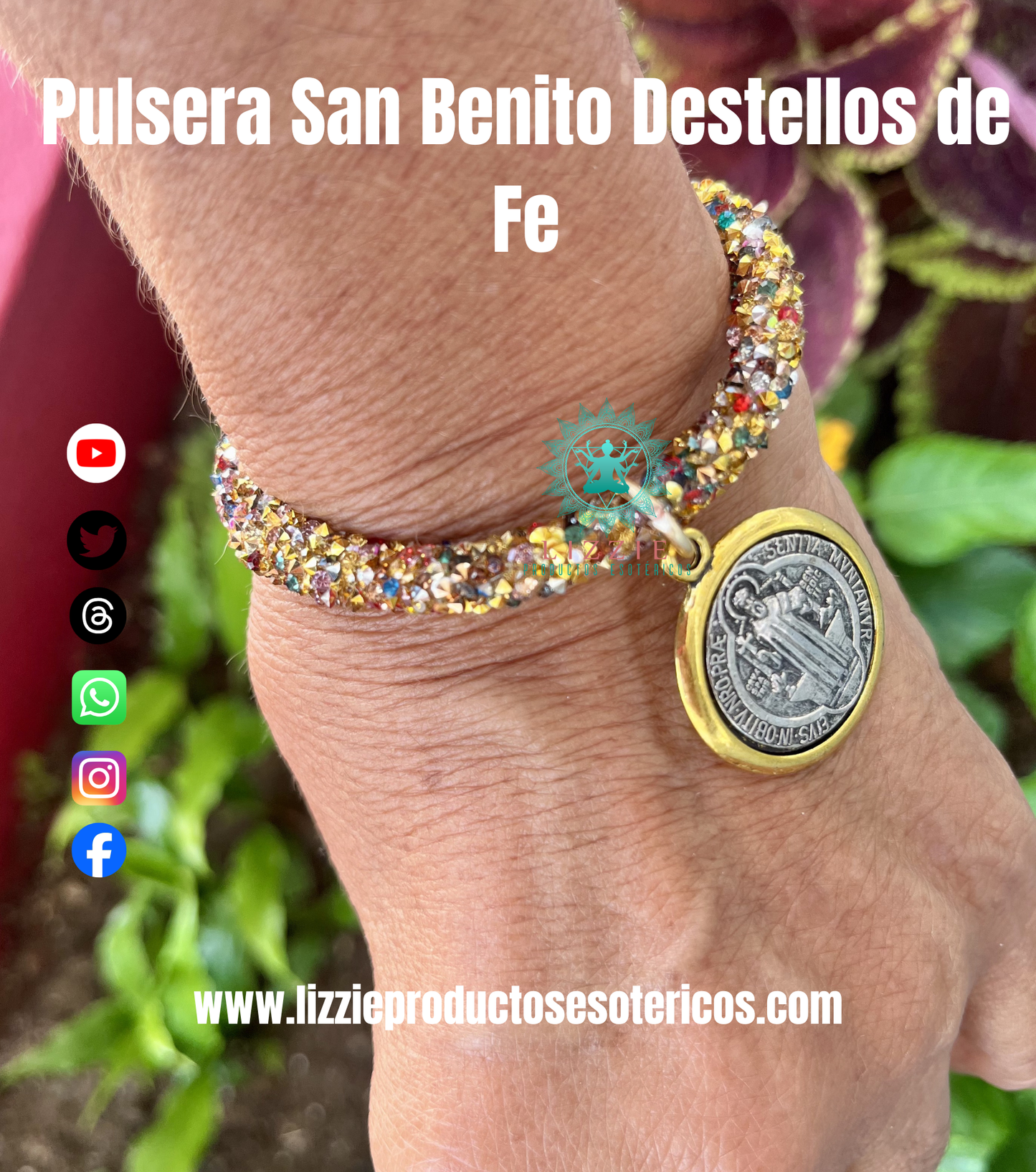 Pulsera San Benito Destellos de Fe