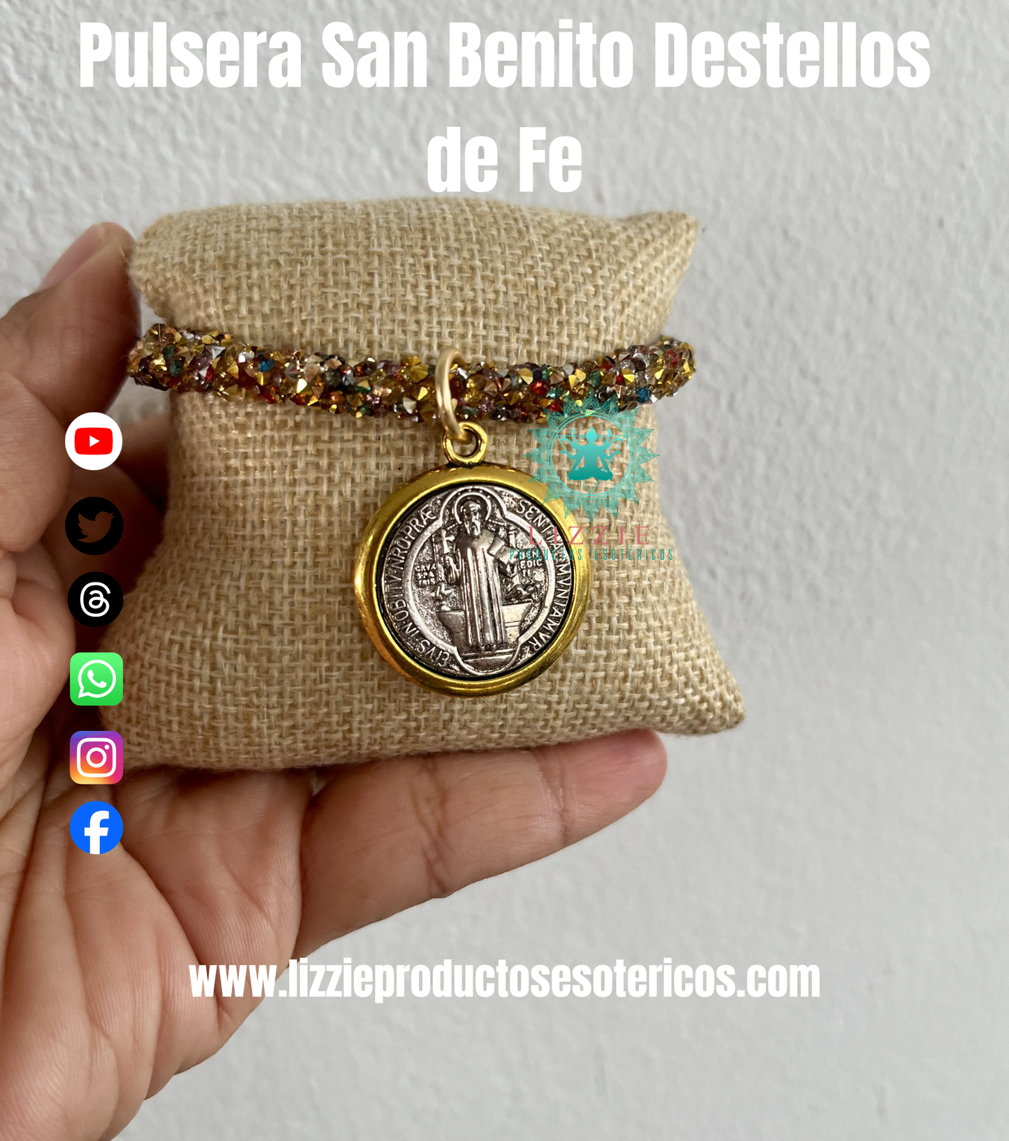 Pulsera San Benito Destellos de Fe