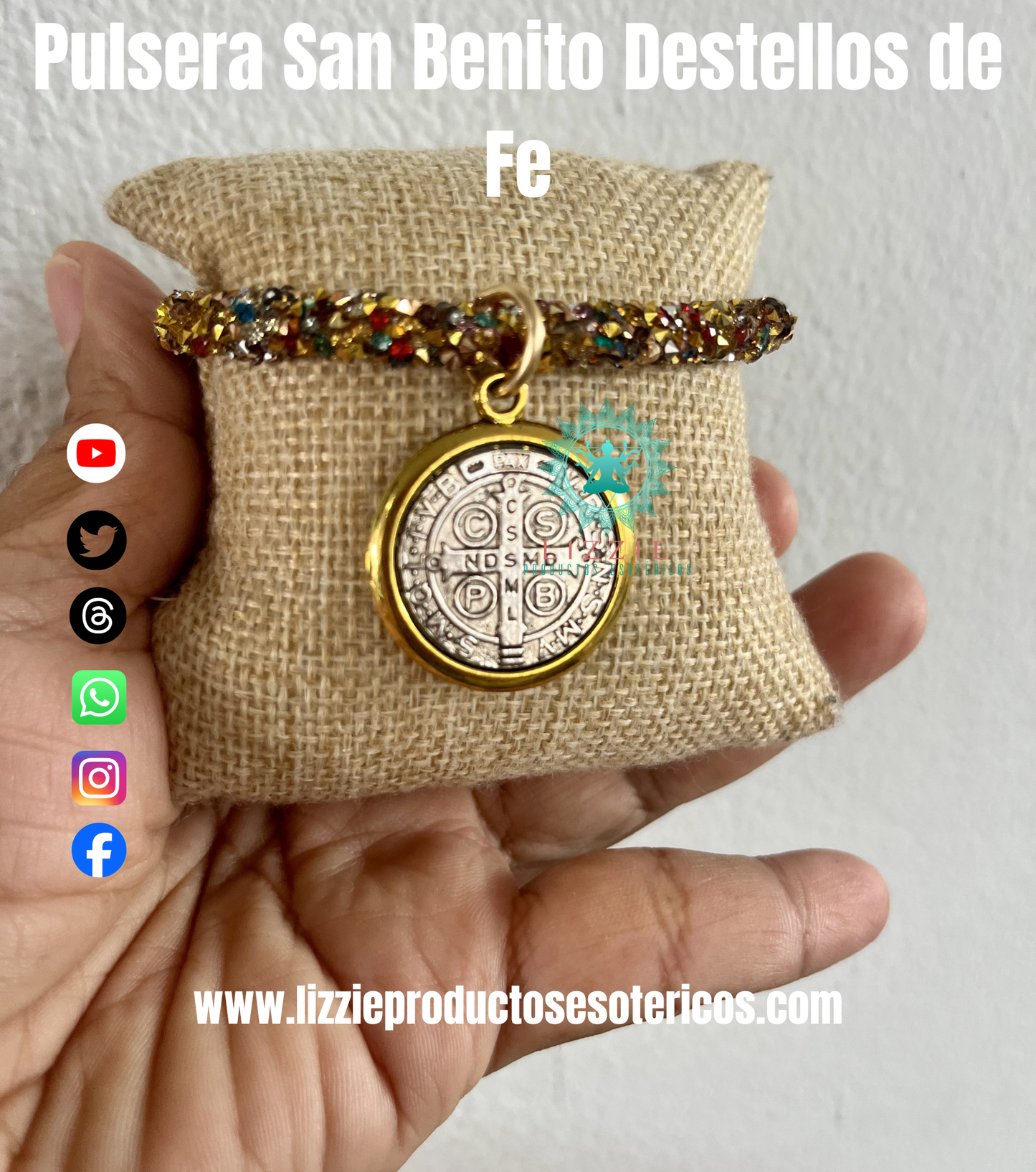 Pulsera San Benito Destellos de Fe