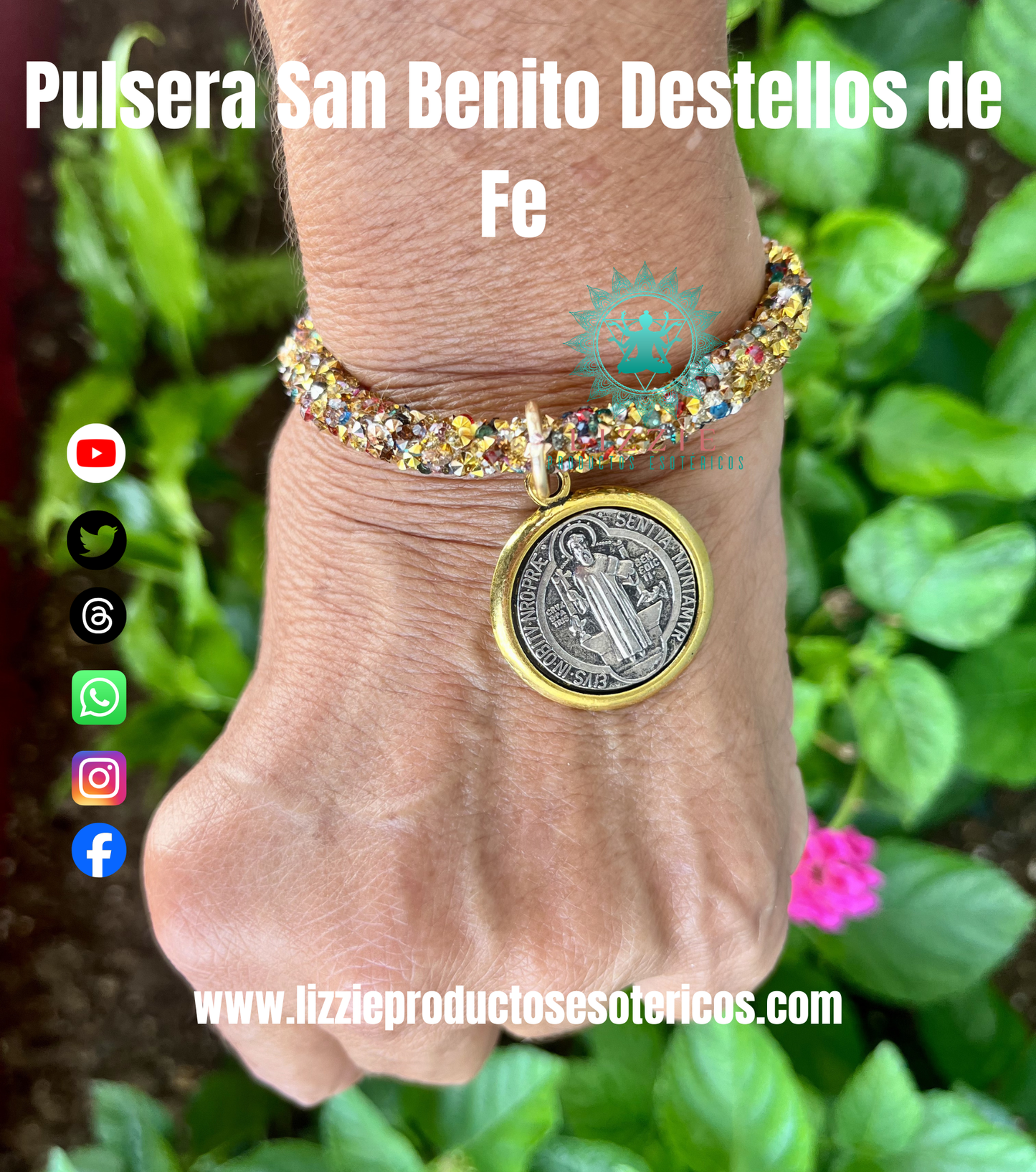 Pulsera San Benito Destellos de Fe