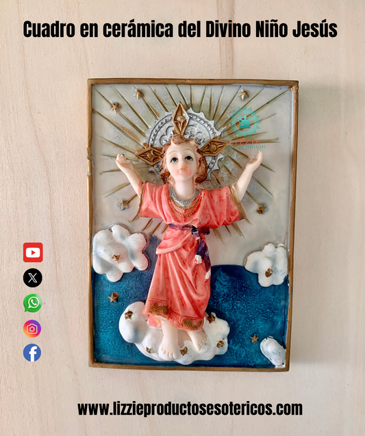 Cuadro en Cerámica del Divino Niño Jesús