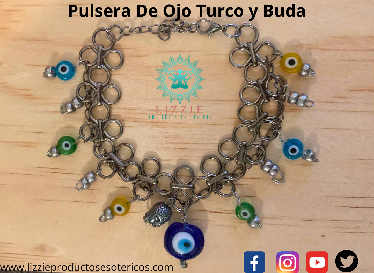 Pulsera Ojos Turcos y Buda