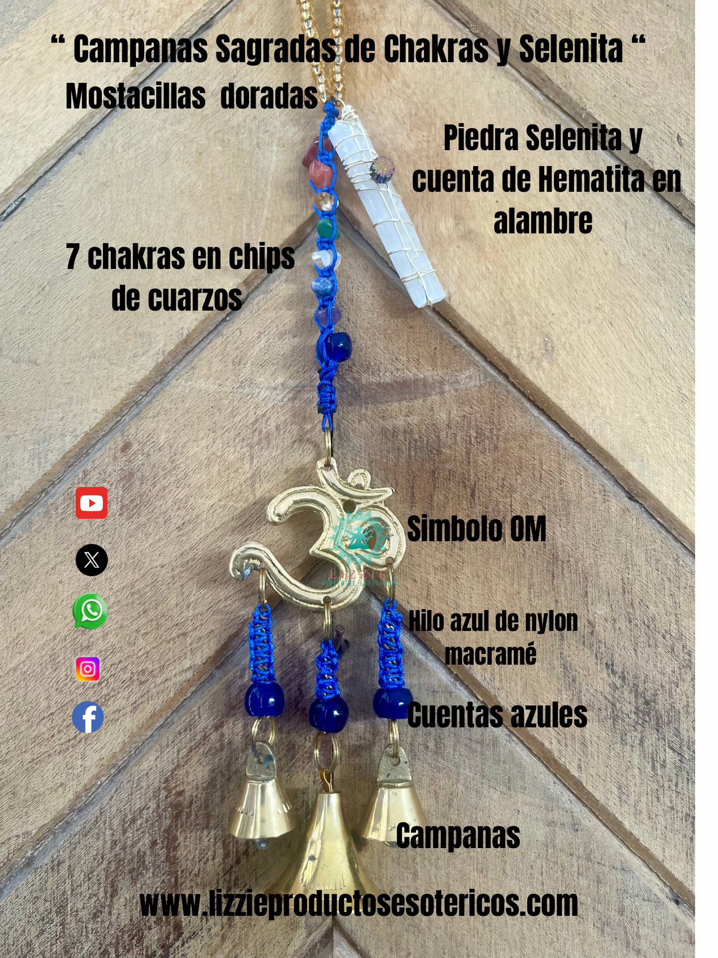Campana Sagrada de Chakras y Selenita