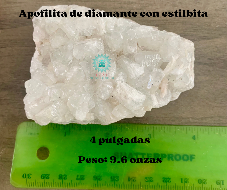 Apofilita de diamante con estilbita