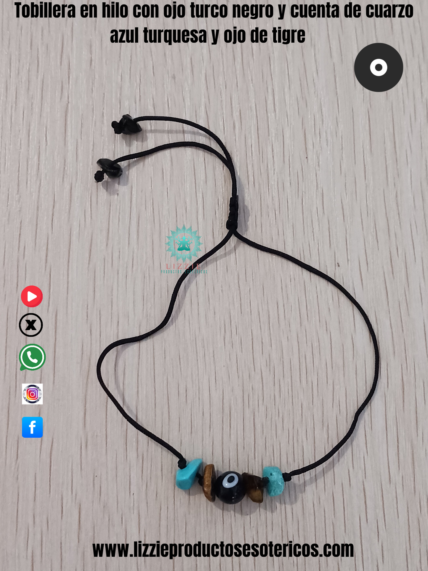 Tobilleras en hilo con ojos turcos