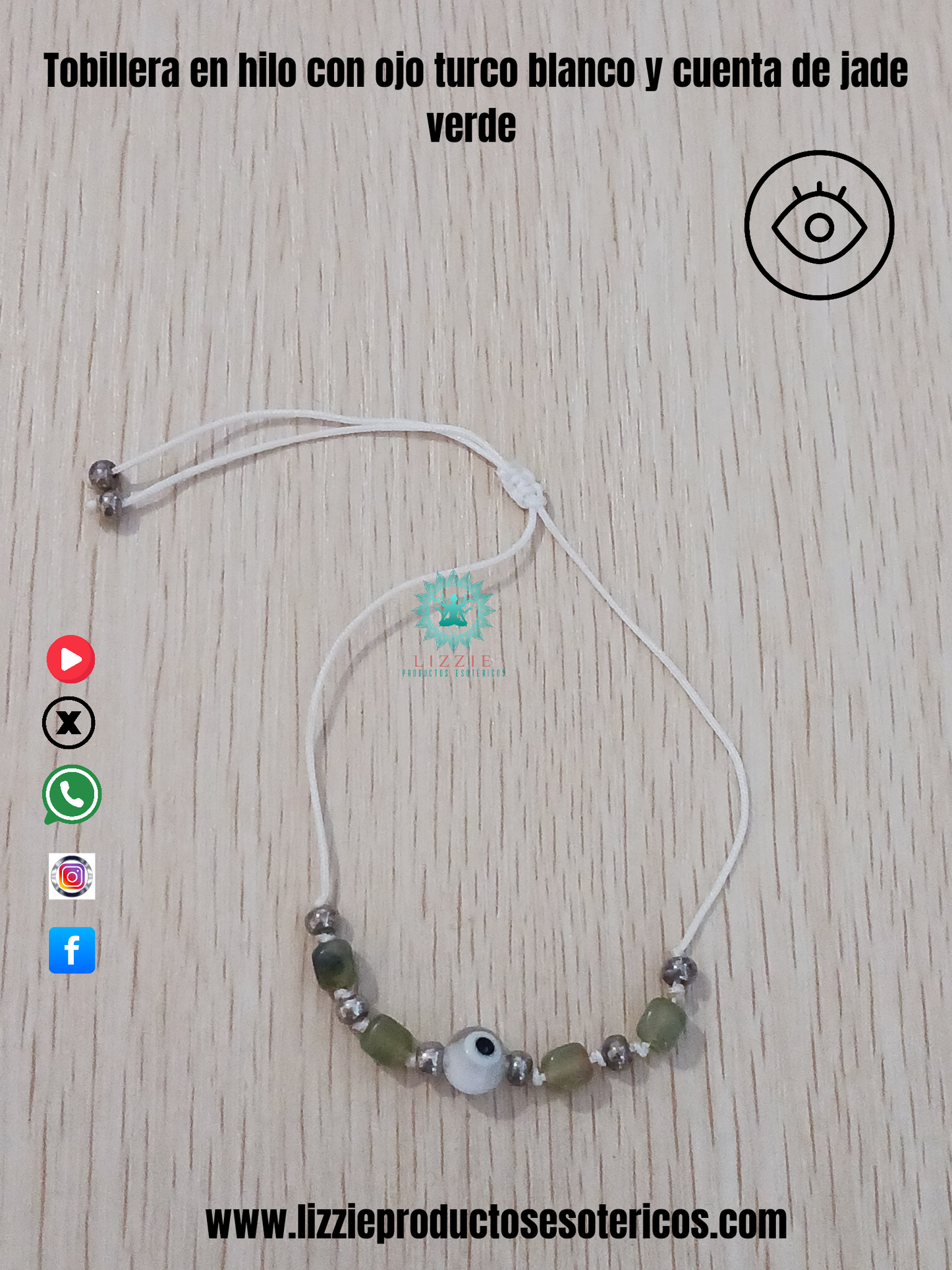 Tobilleras en hilo con ojos turcos