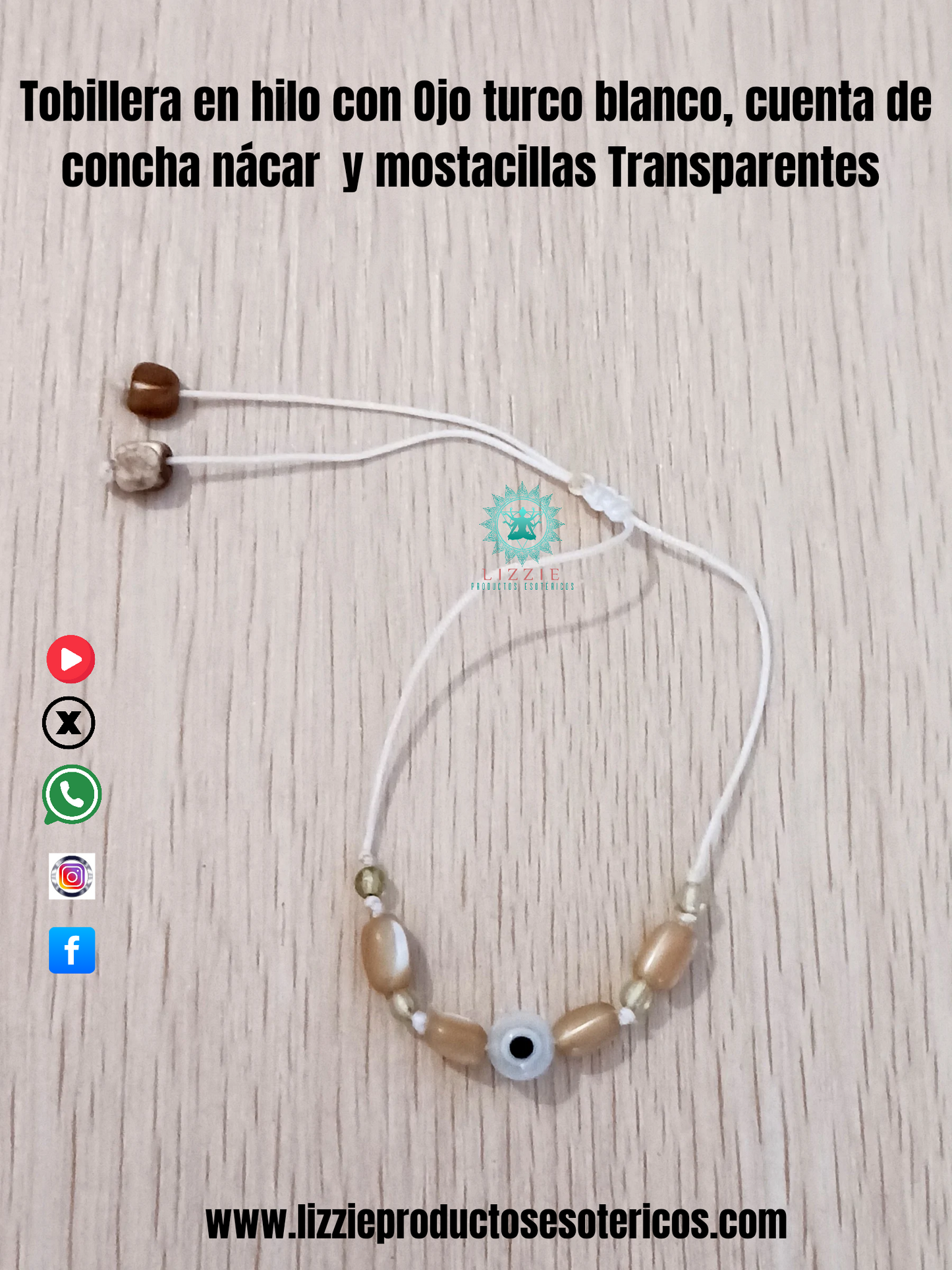 Tobilleras en hilo con ojos turcos