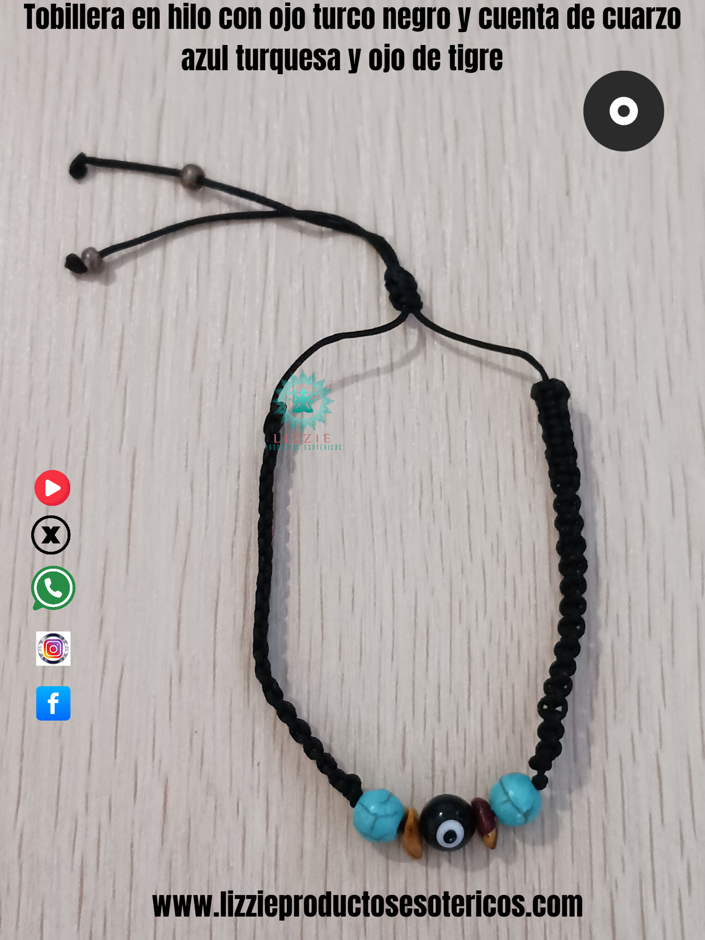 Tobilleras en hilo con ojos turcos