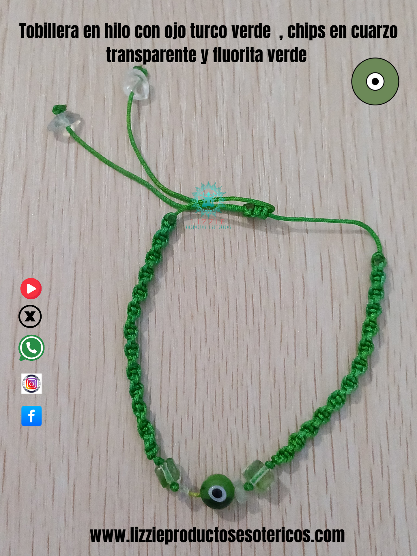 Tobilleras en hilo con ojos turcos
